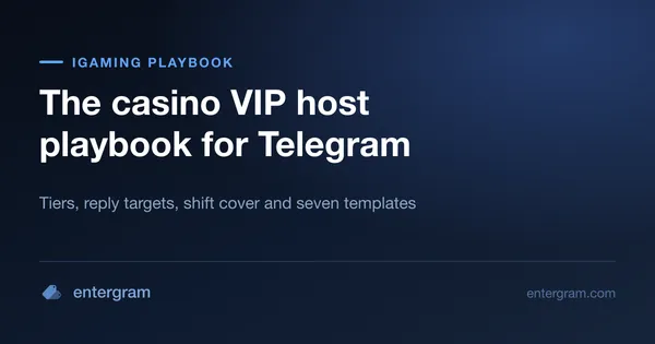 Casino VIP host playbook for Telegram, with tiers, reply targets and templates