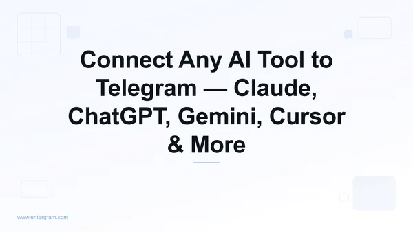 Connect Zed to Telegram via Entergram MCP
