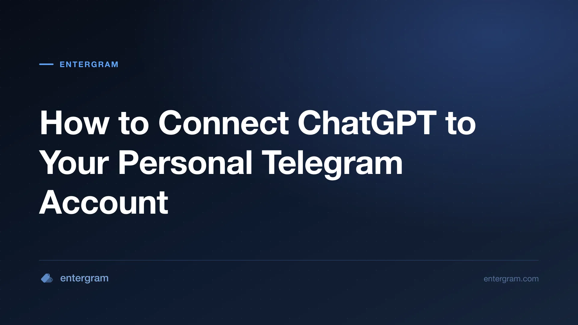 ភ្ជាប់ ChatGPT ទៅគណនី Telegram ផ្ទាល់ខ្លួនតាមរយៈ MCP