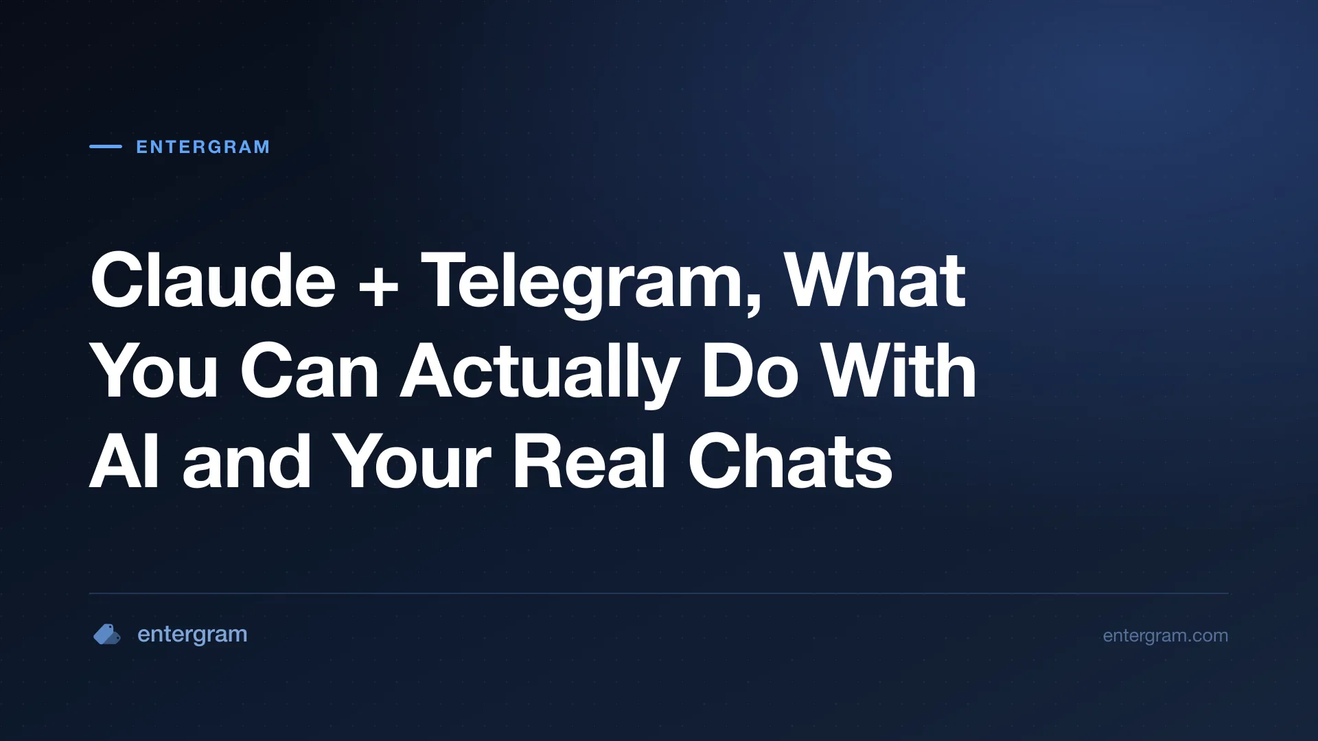 Claude AI ភ្ជាប់ទៅ Telegram ផ្ទាល់ខ្លួនតាមរយៈ MCP