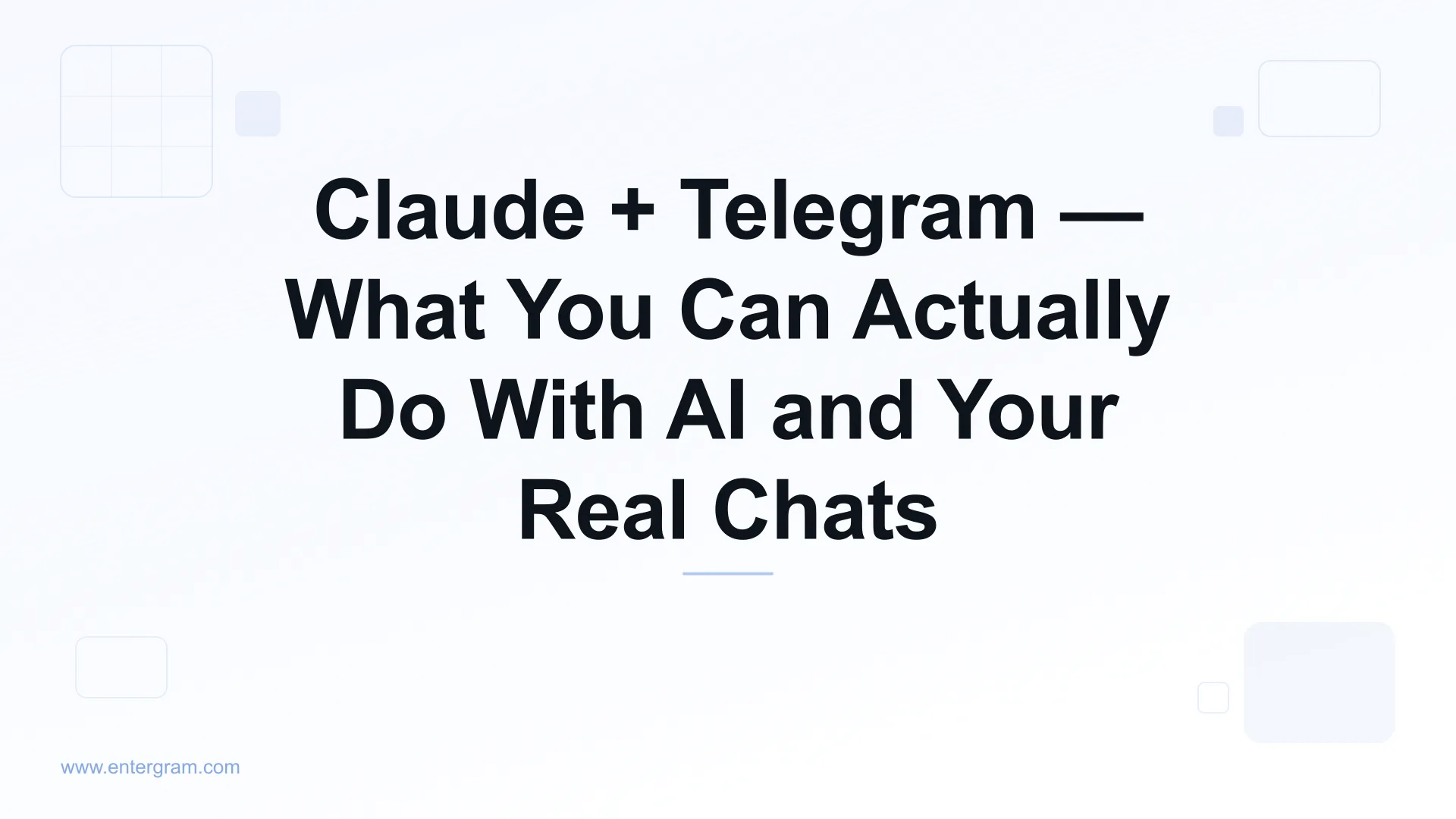Claude AI connected to personal Telegram via MCP