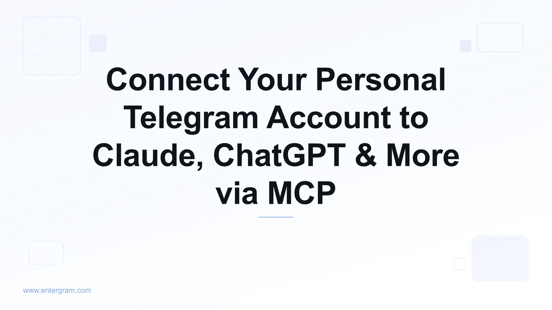 How to connect Telegram MCP to Claude, ChatGPT and other AI tools