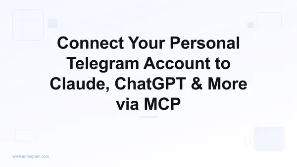 How to connect Telegram MCP to Claude, ChatGPT and other AI tools