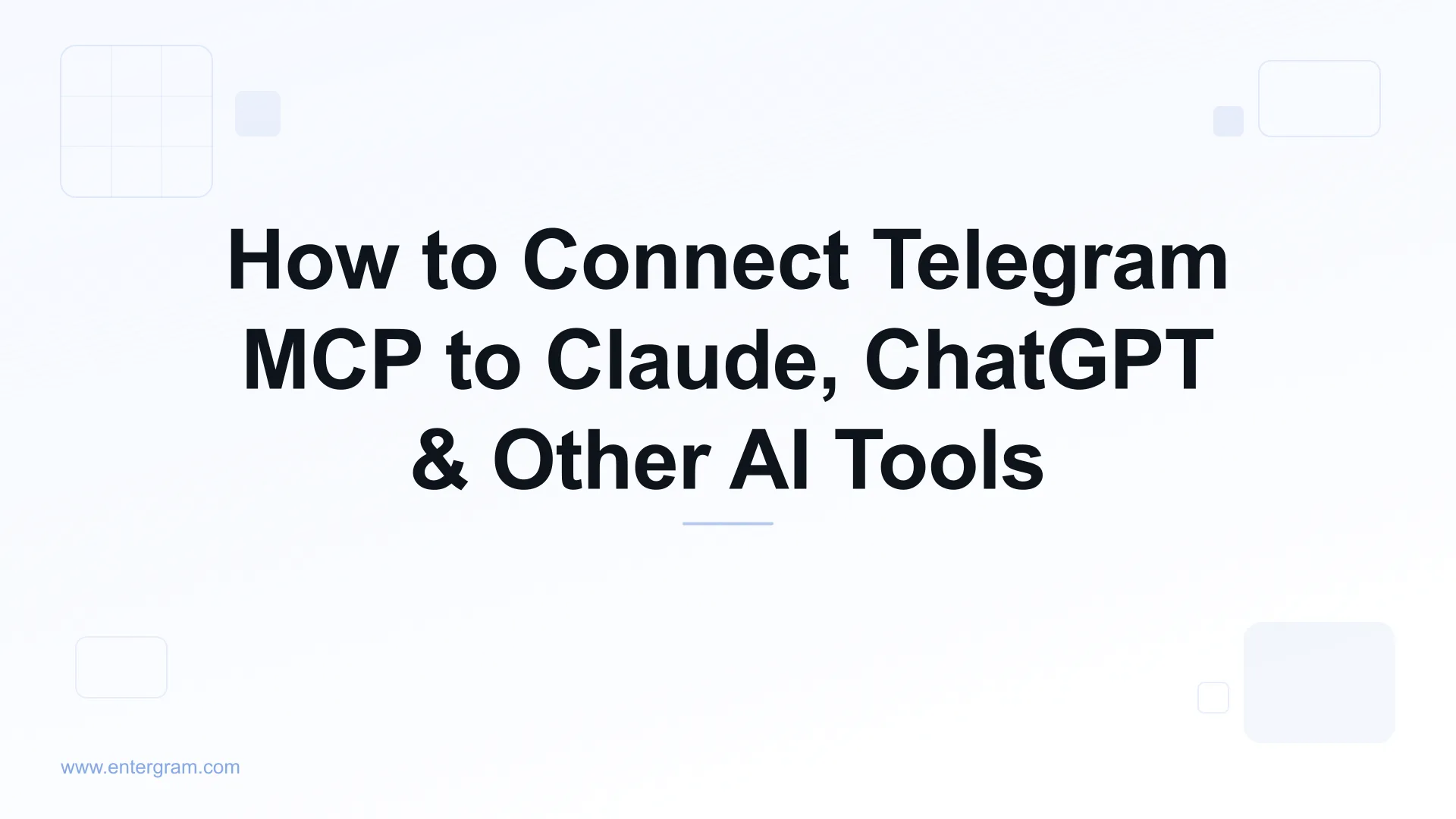 How to connect Telegram MCP to Claude, ChatGPT and other AI tools