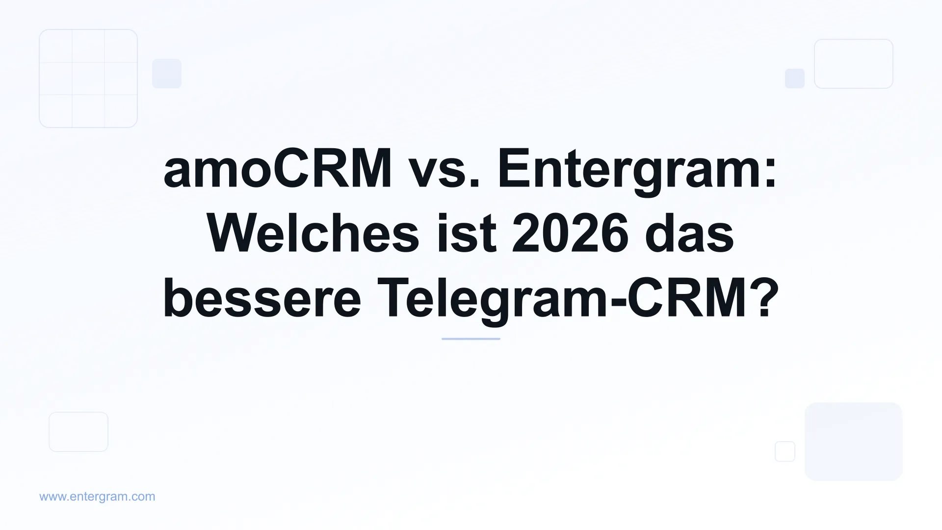 Vergleich amoCRM vs. Entergram für Telegram-Teams