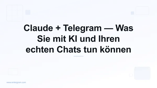 Claude AI mit persönlichem Telegram via MCP verbunden