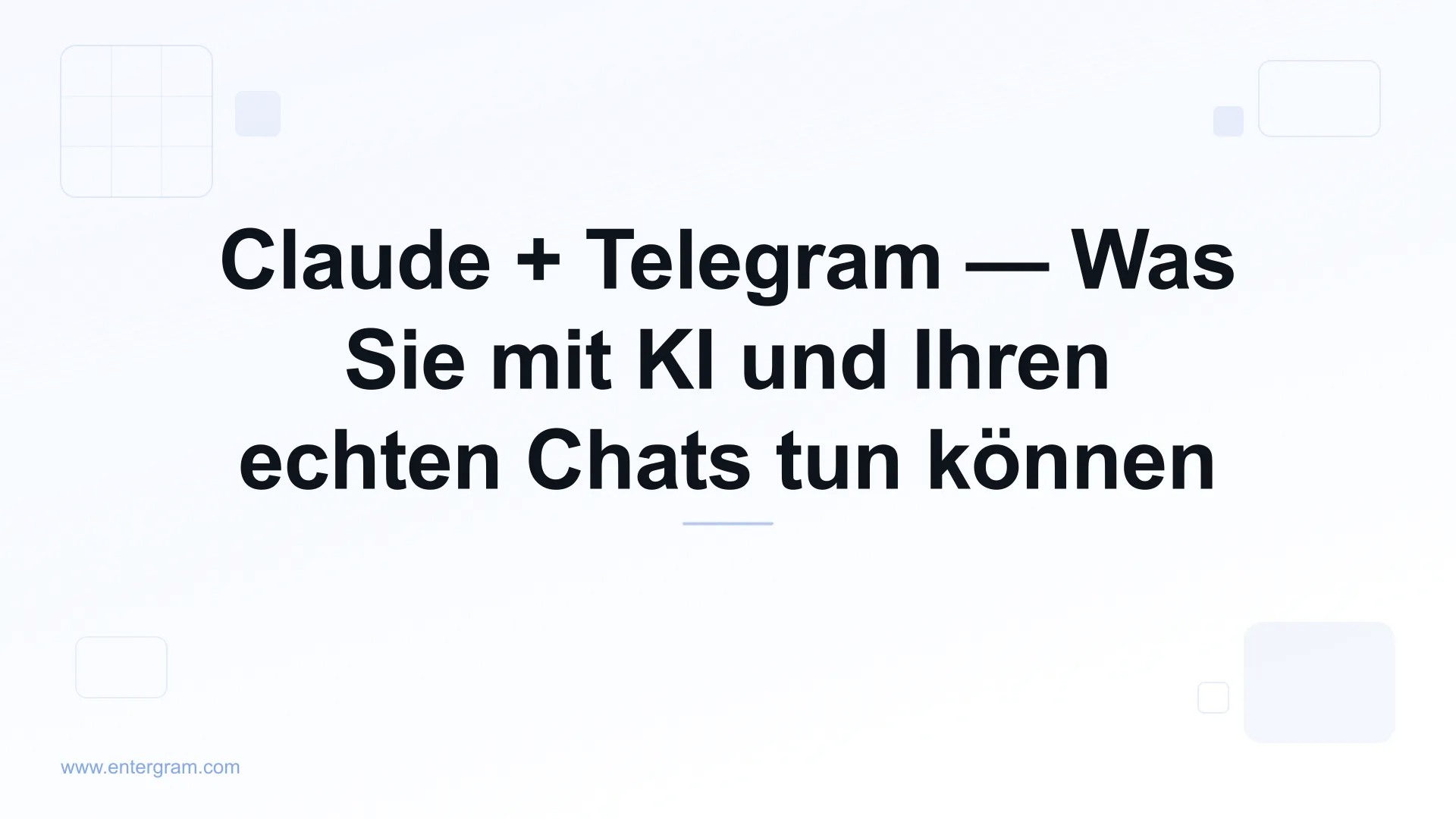 Claude AI mit persönlichem Telegram via MCP verbunden