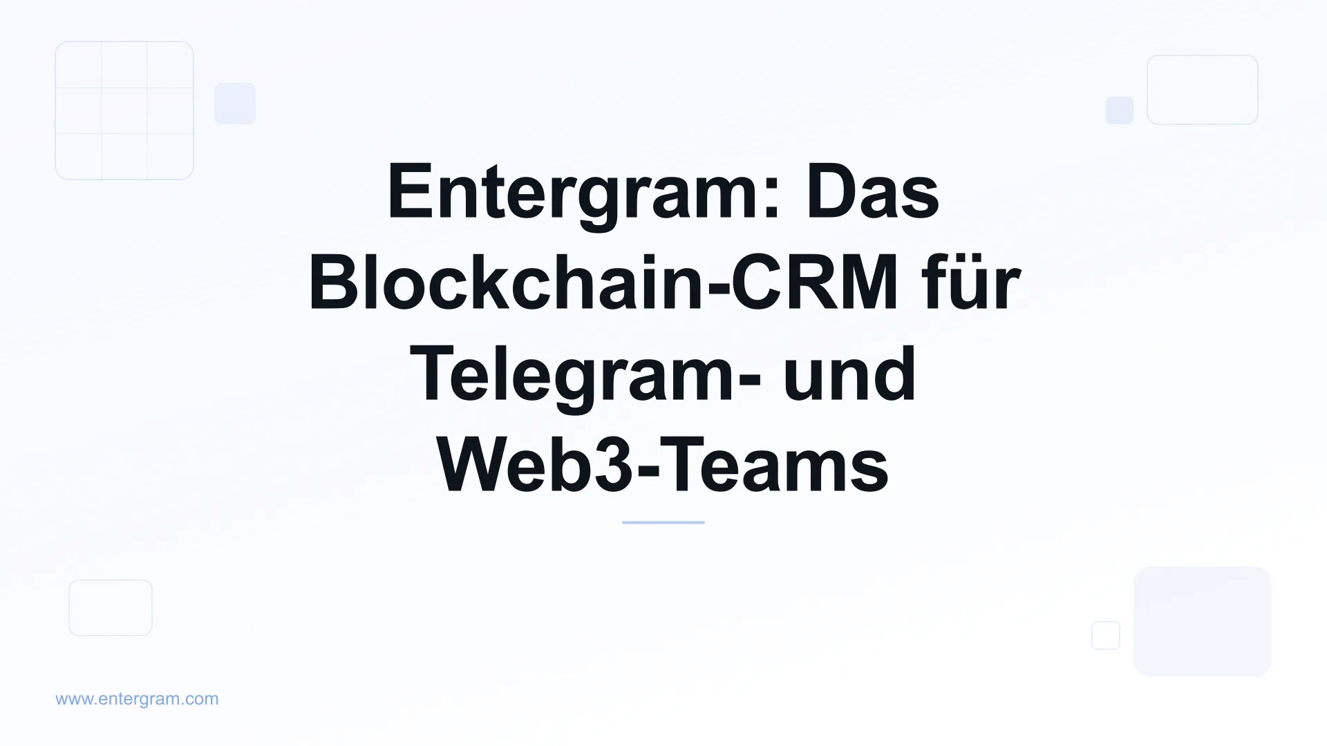 Card image for Entergram: Das Blockchain-CRM für Telegram- und Web3-Teams