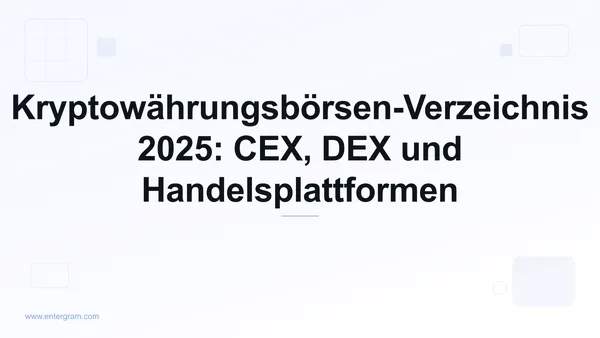 Card image for Kryptowährungsbörsen-Verzeichnis 2025: CEX, DEX und Handelsplattformen