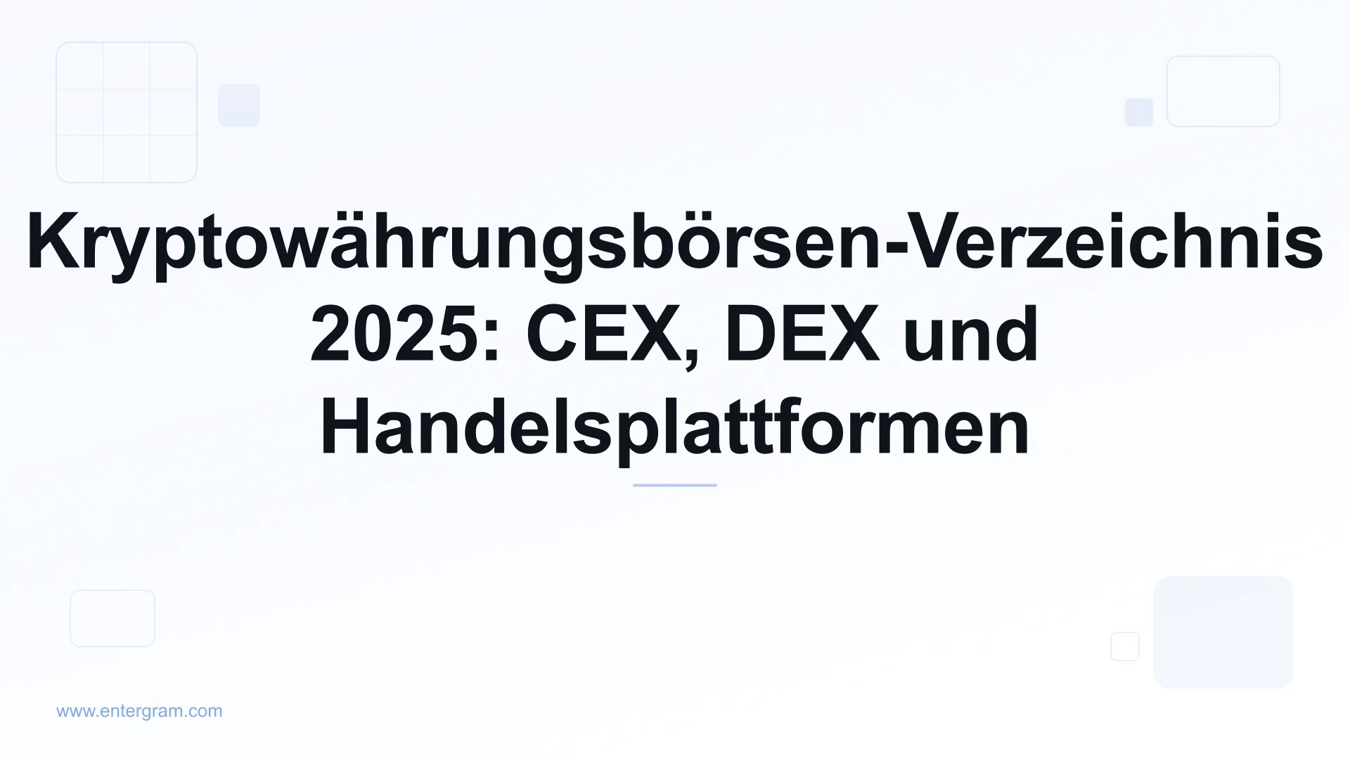 Card image for Kryptowährungsbörsen-Verzeichnis 2025: CEX, DEX und Handelsplattformen