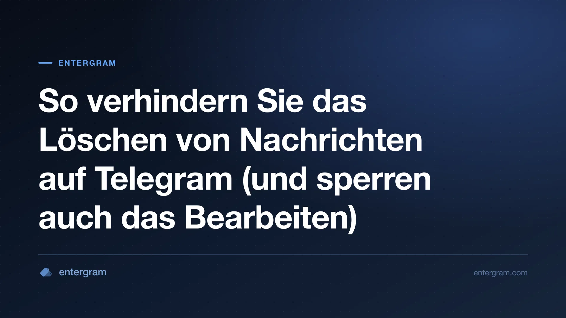 Telegram-Workspace-Einstellung, die Teammitglieder daran hindert, Nachrichten zu löschen oder zu bearbeiten