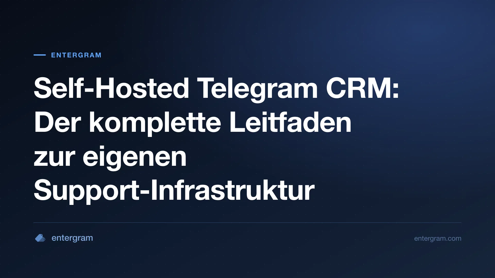 Leitfaden zur Bereitstellung eines selbst gehosteten Telegram-CRM
