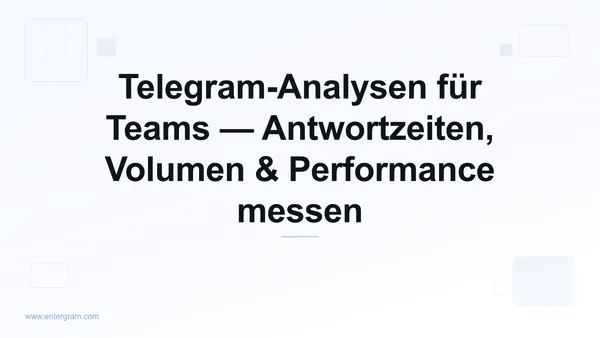 Telegram-Analyse-Dashboard für Teams