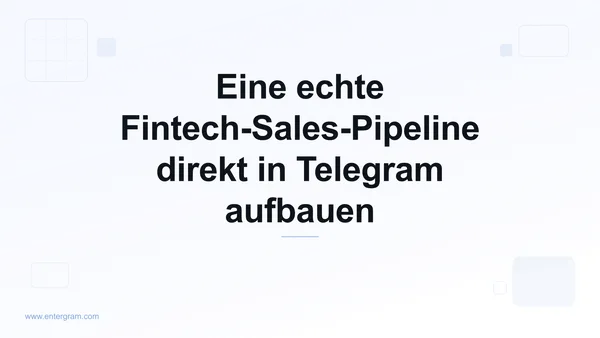 Card image for Telegram CRM für Fintech-Vertriebsteams: Baue eine echte Pipeline ohne Telegram zu verlassen