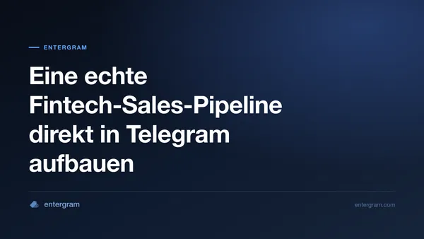 Card image for Telegram CRM für Fintech-Vertriebsteams: Baue eine echte Pipeline ohne Telegram zu verlassen