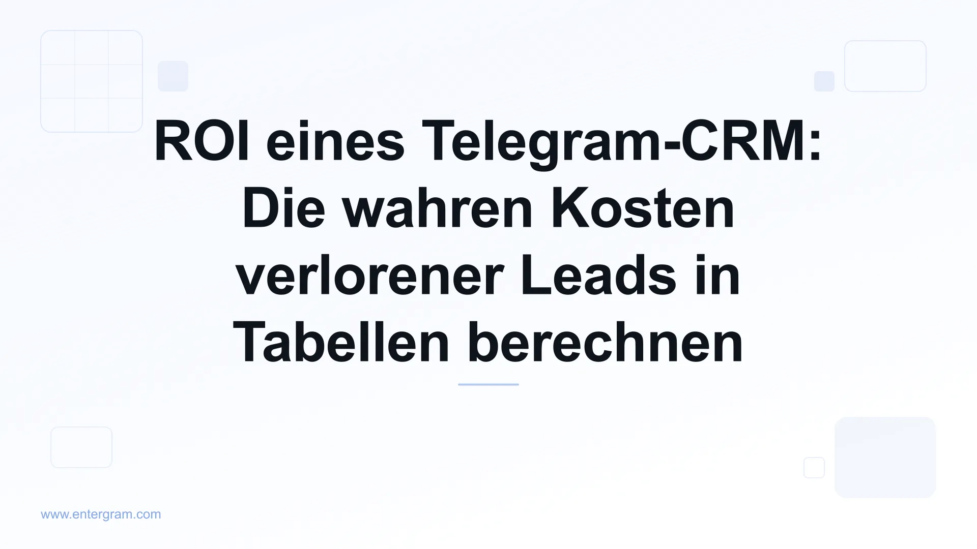 ROI-Modell für ein Telegram-CRM mit den Kosten verlorener Leads