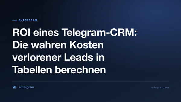 ROI-Modell für ein Telegram-CRM mit den Kosten verlorener Leads