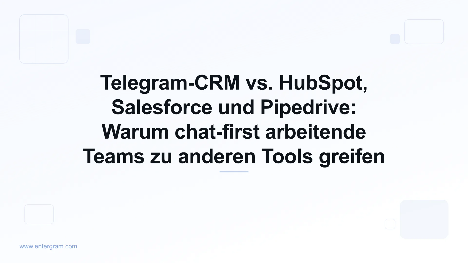 Vergleich von Telegram-CRM mit HubSpot, Salesforce und Pipedrive