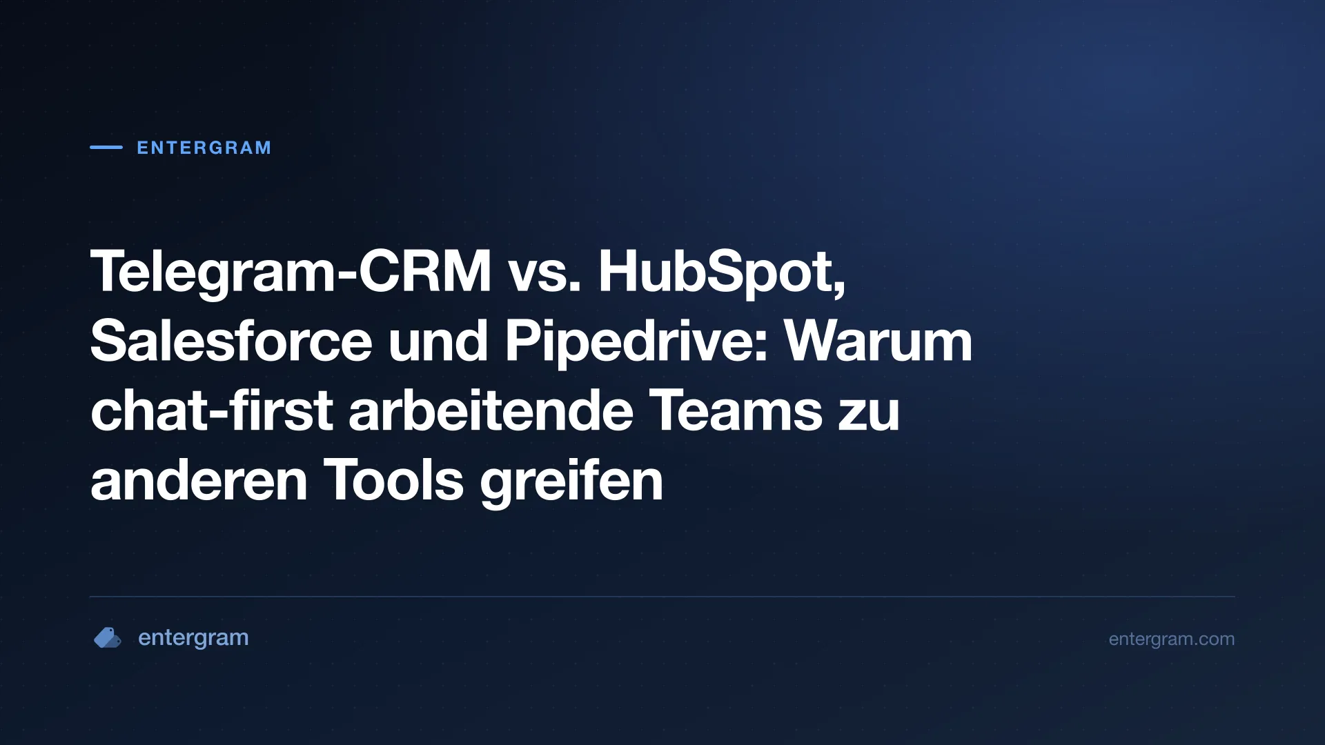 Vergleich von Telegram-CRM mit HubSpot, Salesforce und Pipedrive