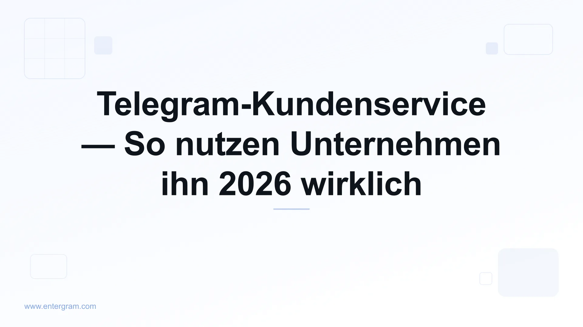 Telegram-Kundenservice für Unternehmen