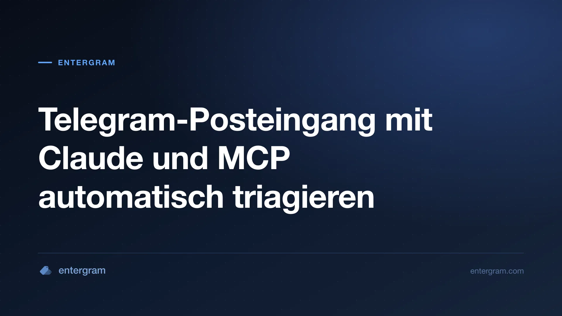 Telegram-Posteingangs-Triage mit Claude MCP automatisieren