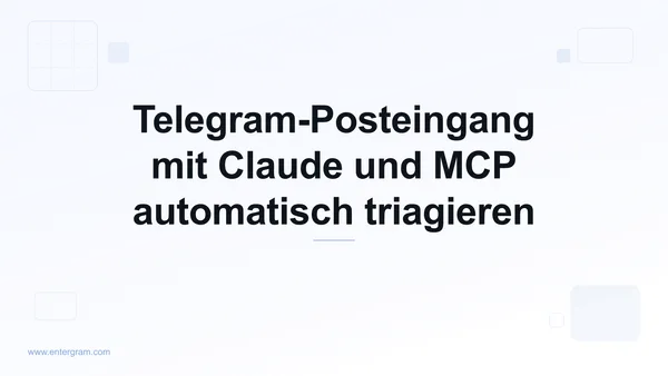 Telegram-Posteingangs-Triage mit Claude MCP automatisieren