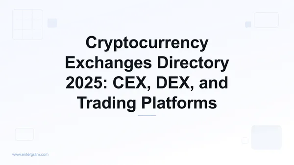 Card image for Cryptocurrency Exchanges Directory 2025: CEX, DEX, and Trading Platforms