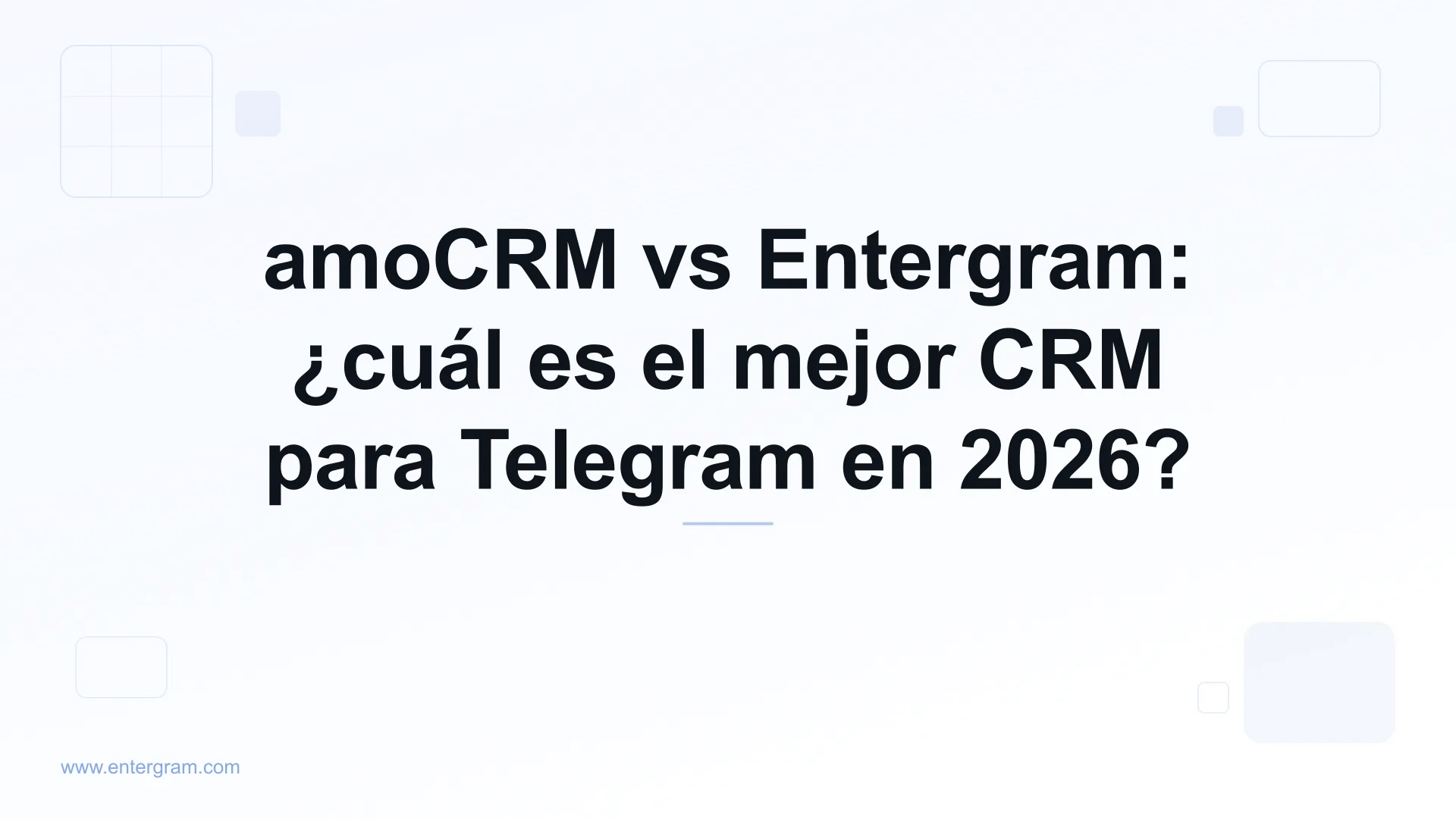 Comparativa amoCRM vs Entergram para equipos de Telegram