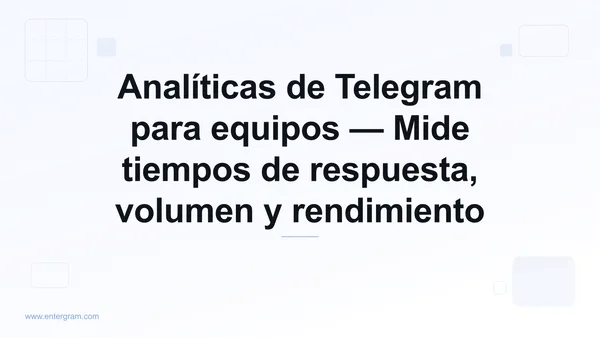 Dashboard de analíticas de Telegram para equipos