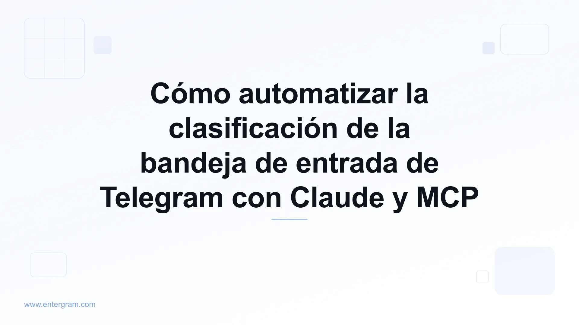 Automatiza la clasificación de la bandeja de entrada de Telegram con Claude MCP