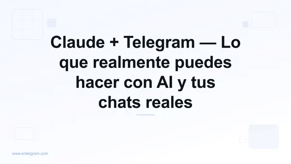 Claude AI conectado a Telegram personal vía MCP