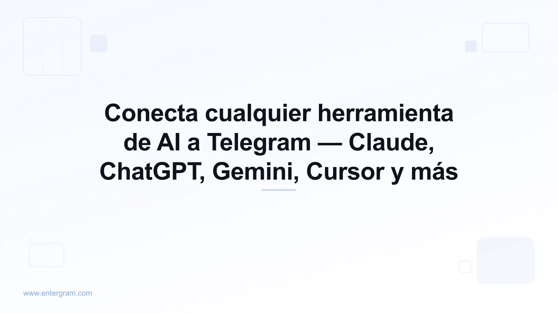 Conectar cualquier herramienta de AI a Telegram vía MCP
