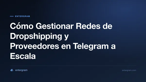 Card image for CRM de Telegram para Dropshipping y Redes de Proveedores: Organizar, Rastrear y Escalar Relaciones