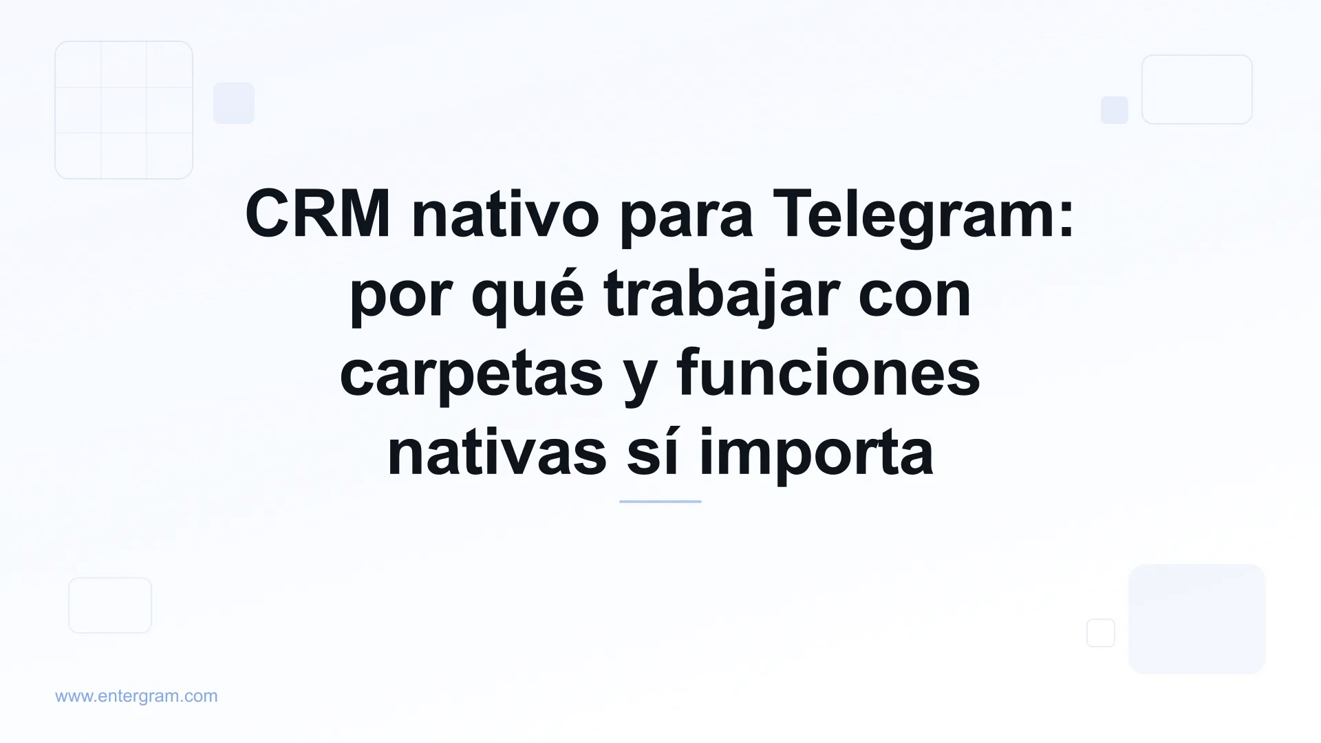 Imagen de tarjeta para CRM nativo para Telegram: por qué trabajar con carpetas y funciones nativas sí importa