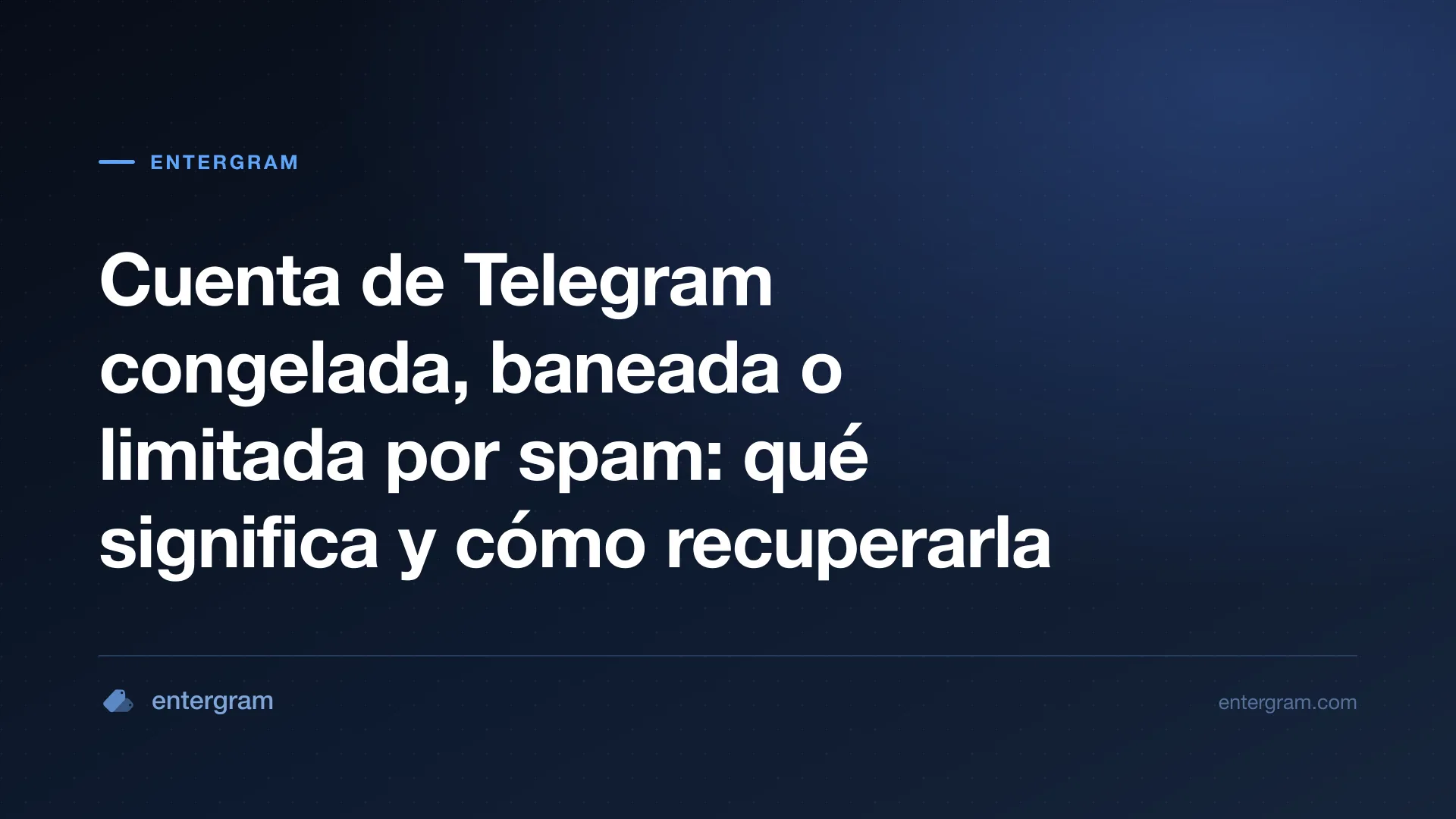Una cuenta de Telegram congelada en modo de solo lectura con un plazo para apelar