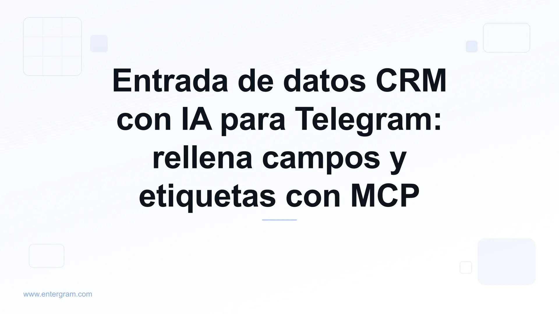 Imagen de portada para Entrada de datos CRM con IA para Telegram con MCP