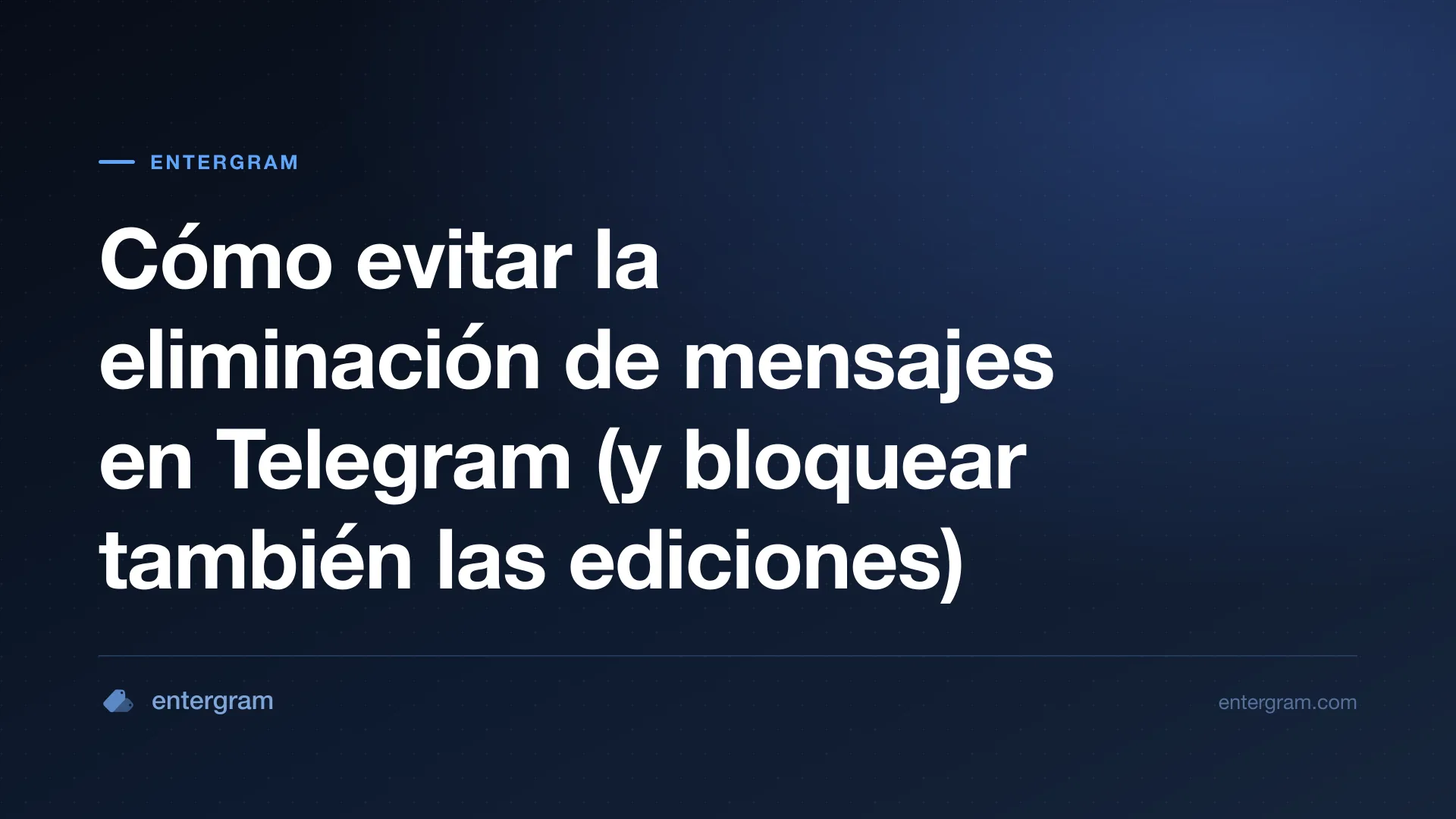 Ajuste del workspace de Telegram que impide que los miembros del equipo eliminen o editen mensajes