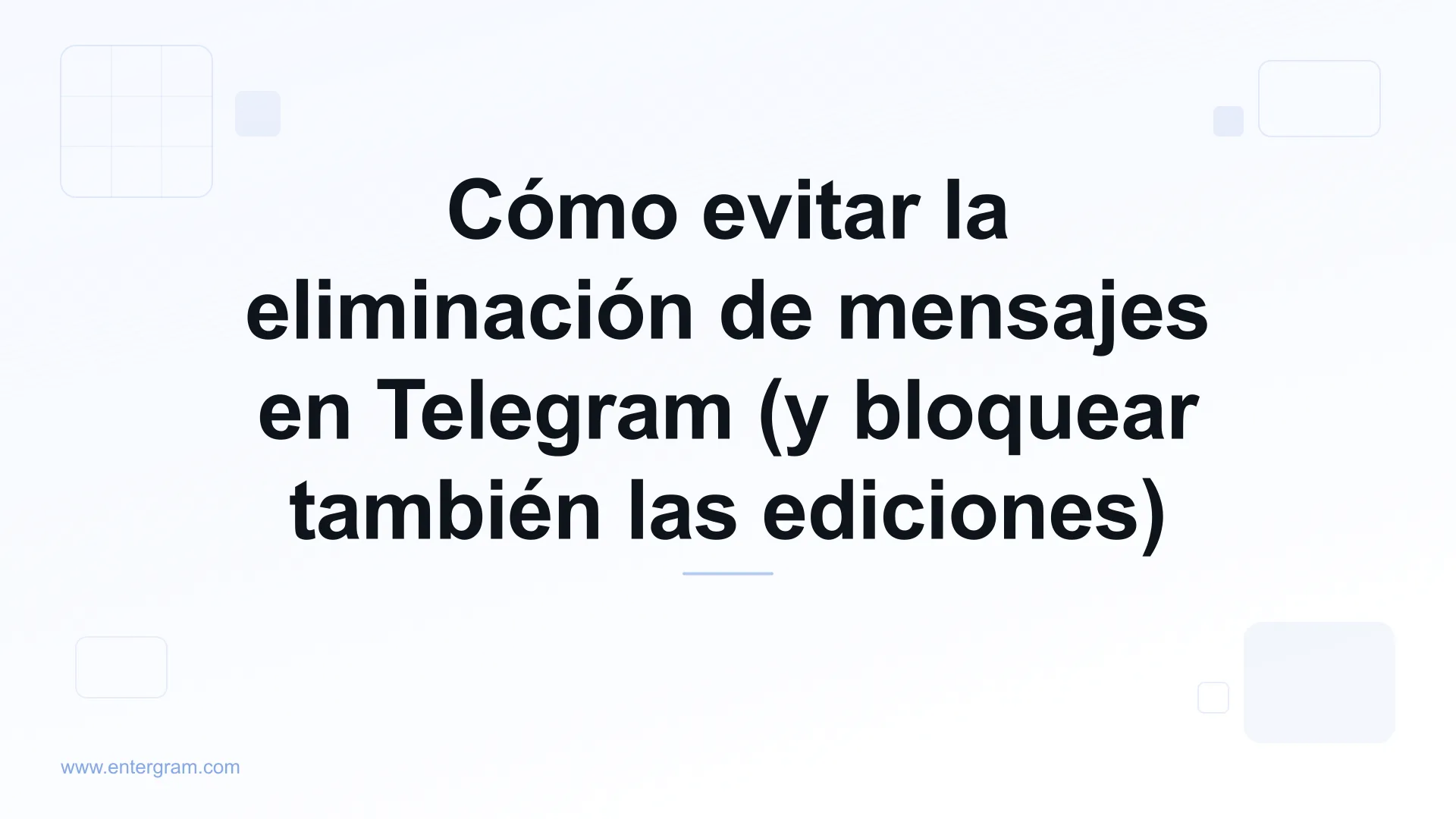 Ajuste del workspace de Telegram que impide que los miembros del equipo eliminen o editen mensajes