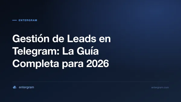 Card image for Gestión de Leads en Telegram La Guía Completa para 2026