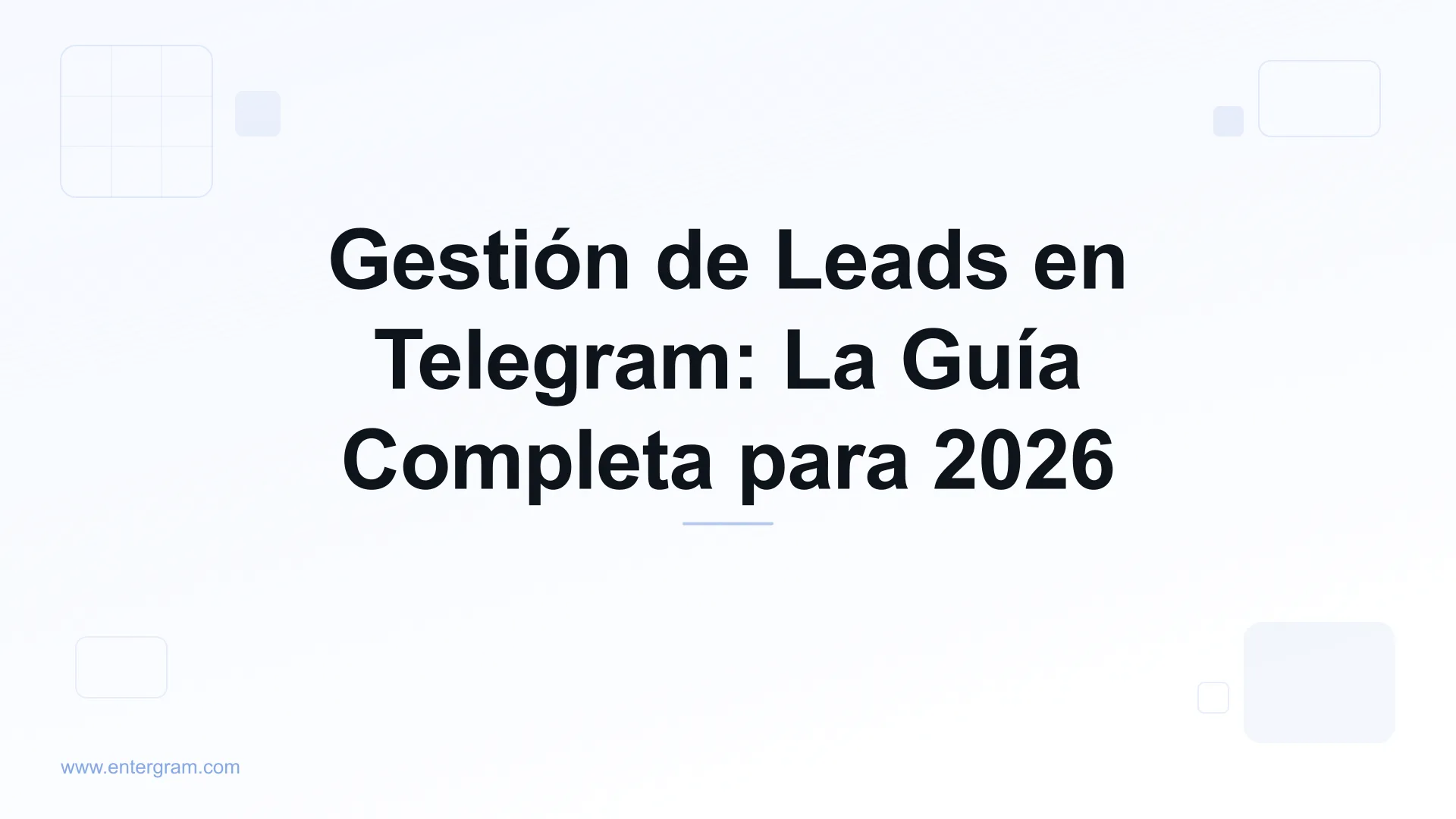 Card image for Gestión de Leads en Telegram La Guía Completa para 2026
