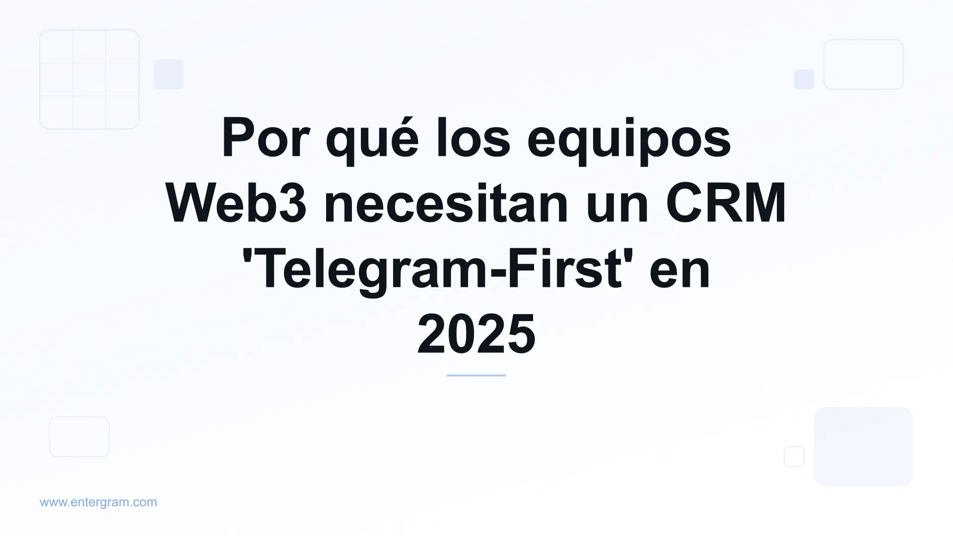 Card image for Por qué los equipos Web3 necesitan un CRM 'Telegram-First' en 2025