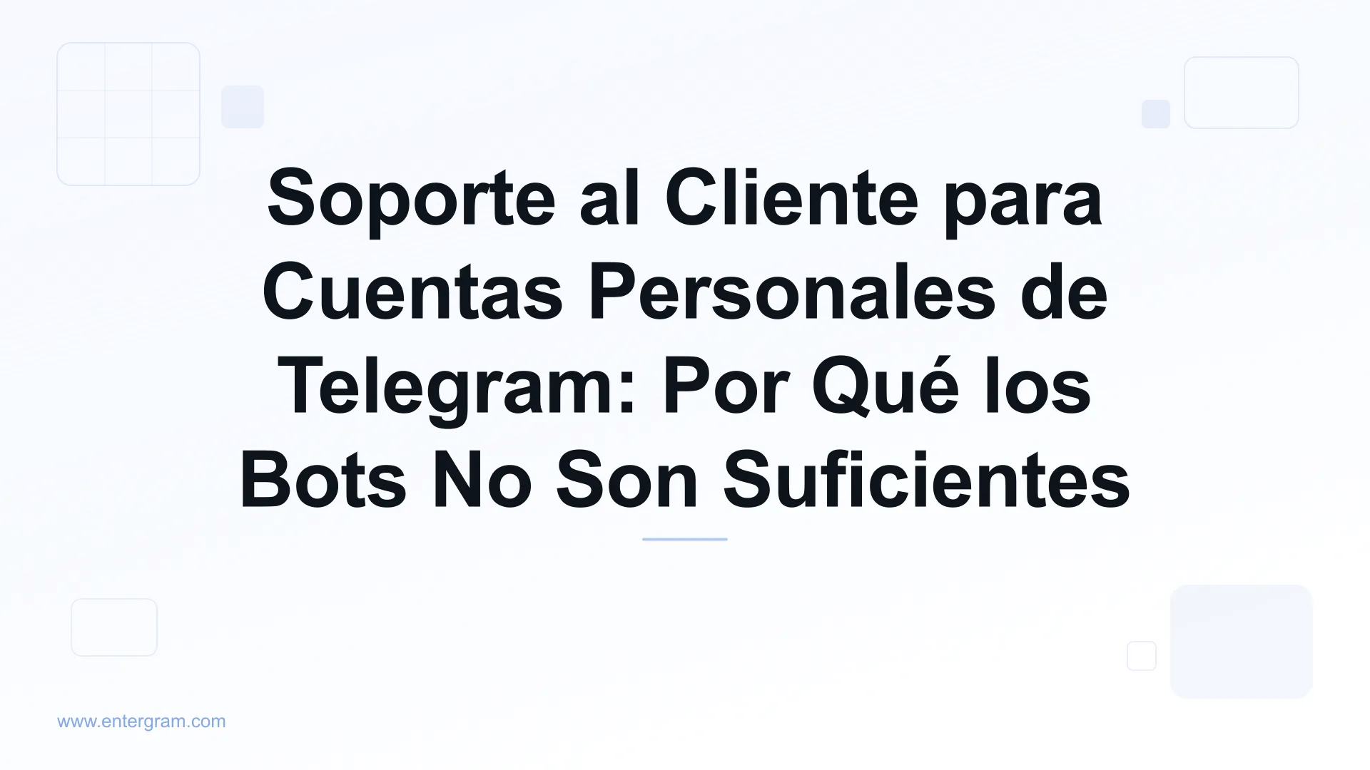Soporte al cliente para cuentas personales de Telegram con Entergram CRM