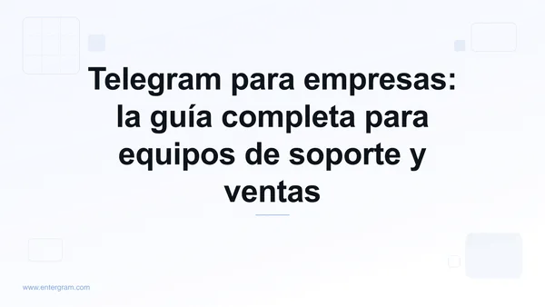 Imagen de tarjeta para Telegram para empresas: la guía completa para equipos