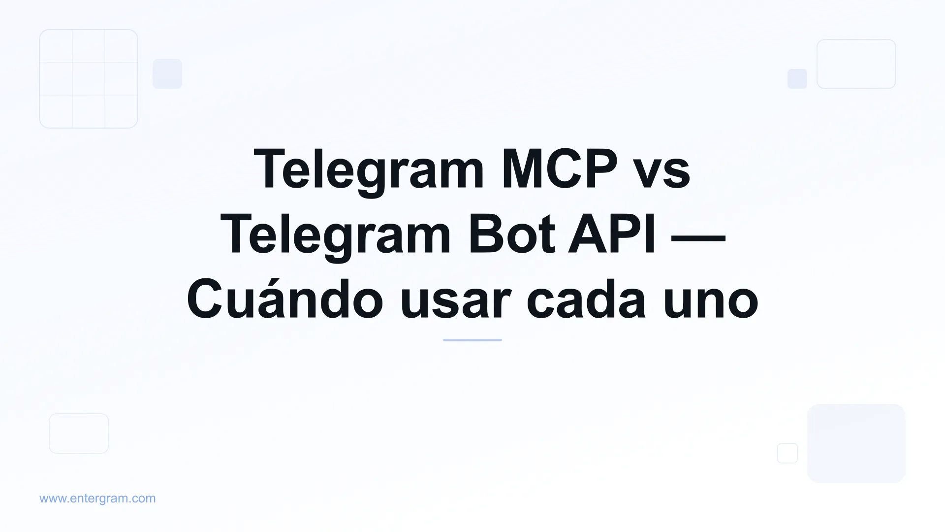 Comparación Telegram MCP vs Bot API