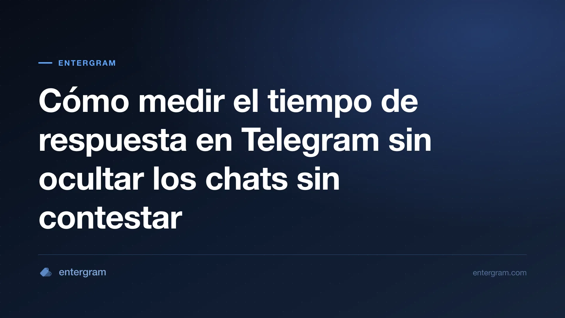 Medir el tiempo de respuesta en Telegram