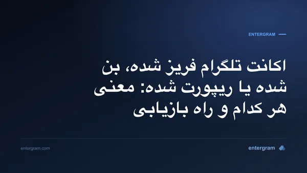 یک اکانت تلگرام فریزشده در حالت فقطخواندنی همراه با مهلت اعتراض