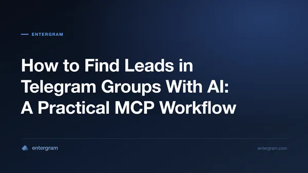 Card image for finding leads in Telegram groups with AI