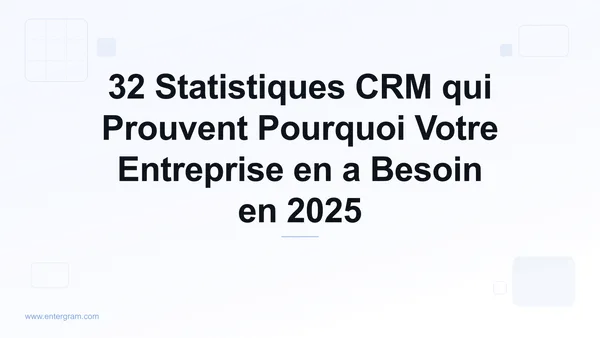Card image for 32 Statistiques CRM qui Prouvent Pourquoi Votre Entreprise en a Besoin en 2025