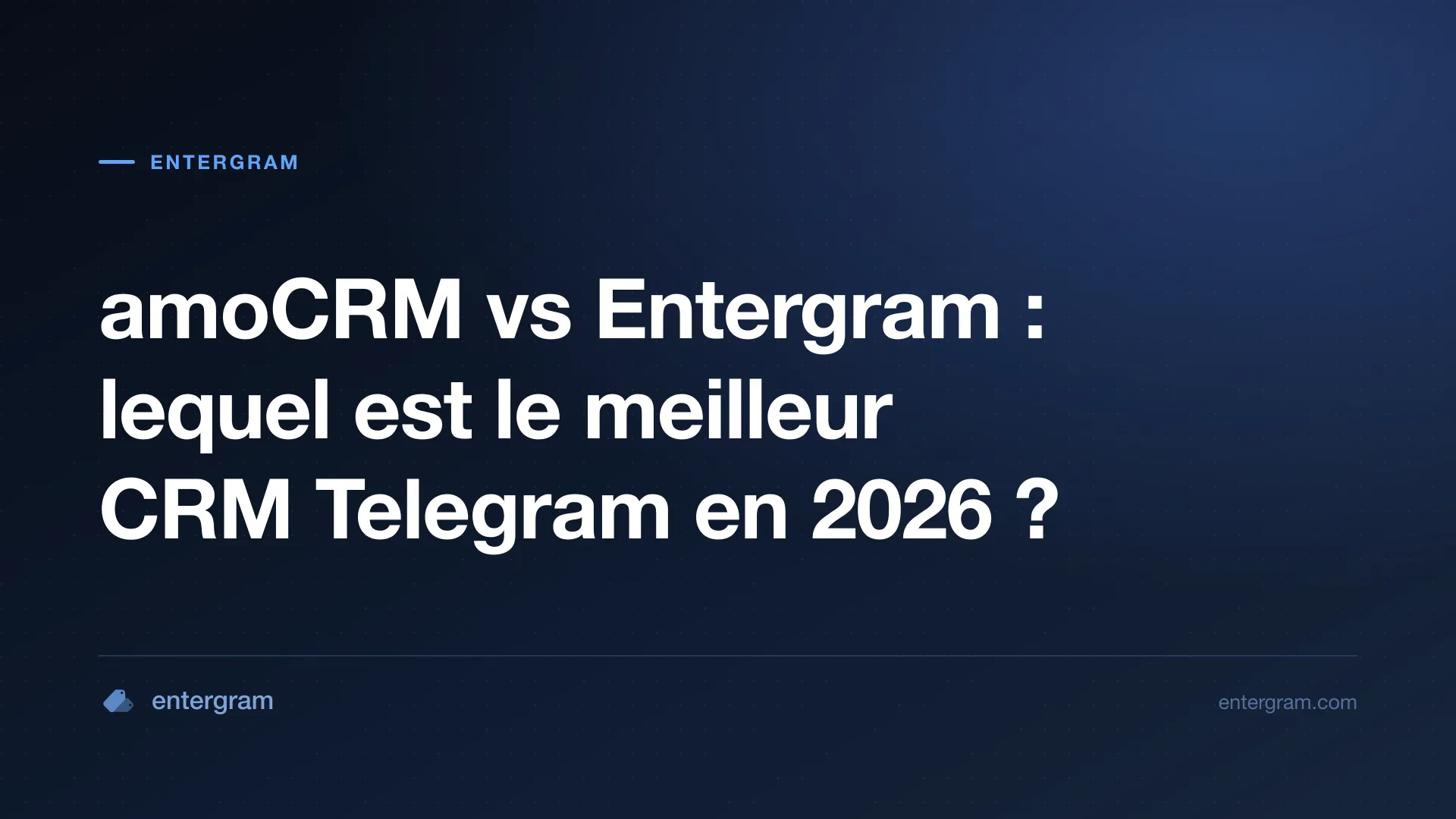 Comparatif amoCRM vs Entergram pour les équipes Telegram