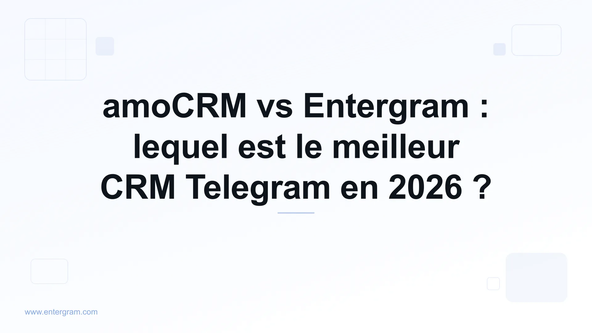 Comparatif amoCRM vs Entergram pour les équipes Telegram